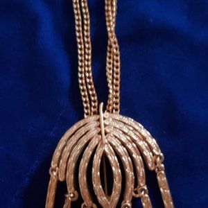 Sarah Coventry Gold Necklace Doubling as Brooch